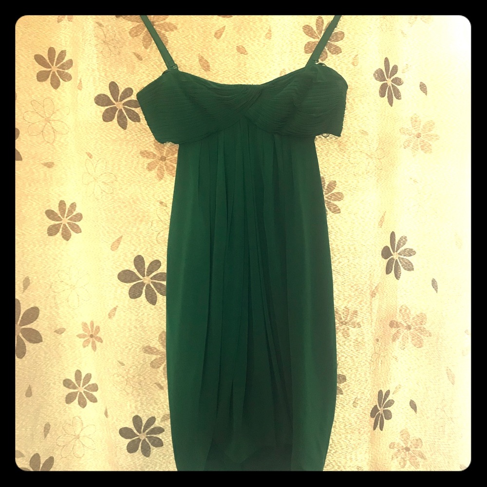 Green backless mini dress. BCBGMAXAZRIA (NWOT)